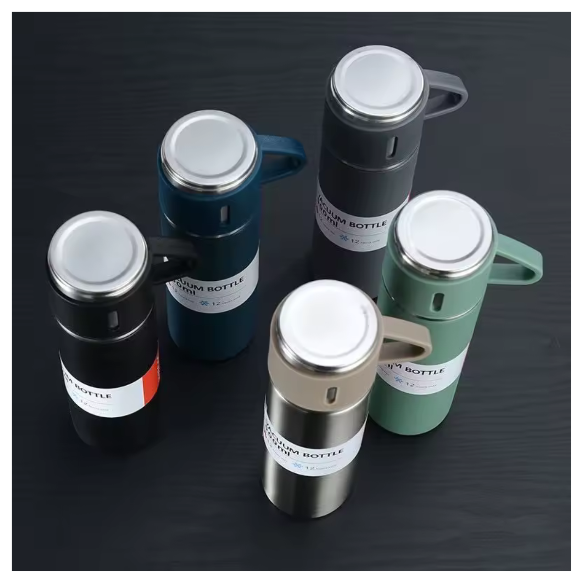 Termo Azul Conservador Doble Taza 500ML