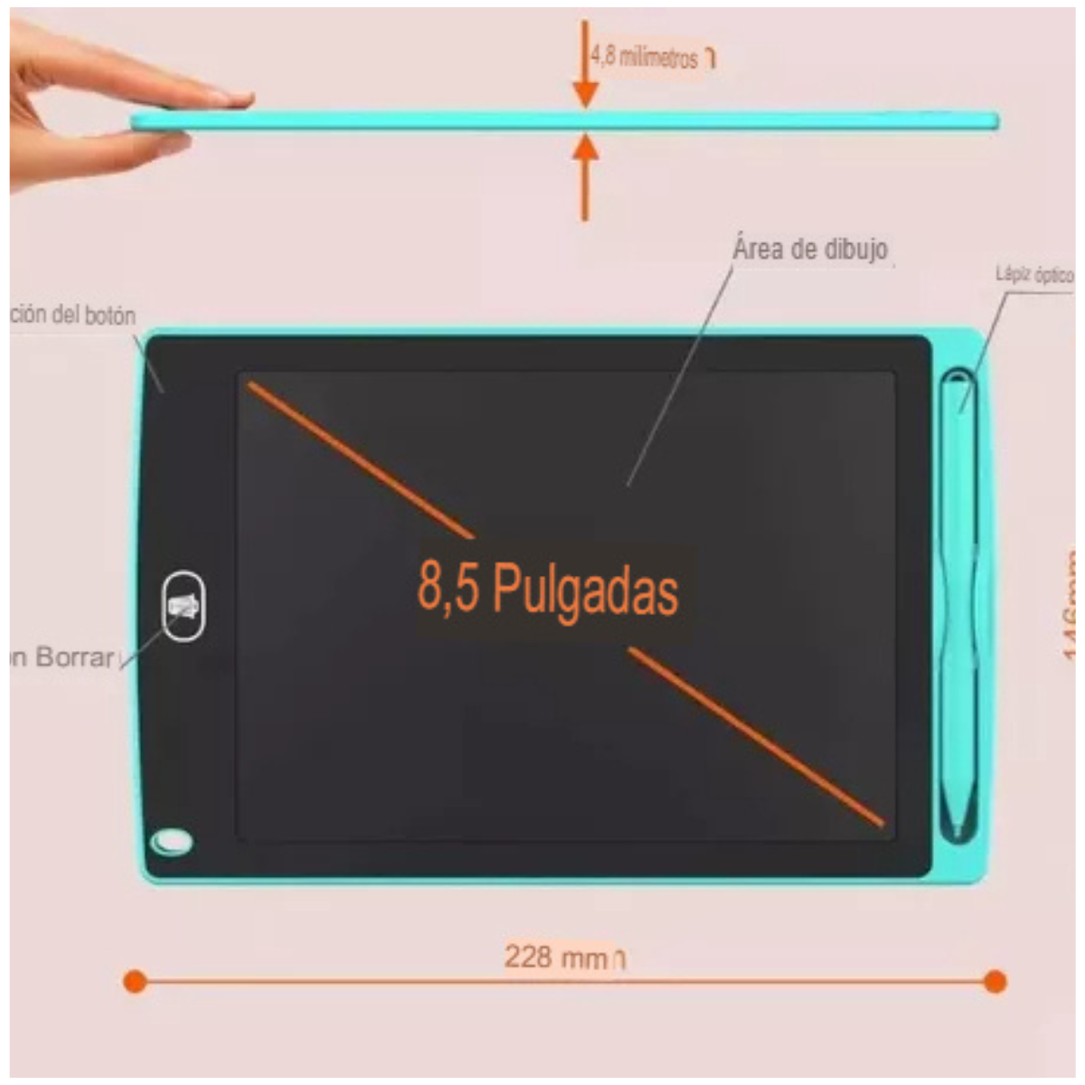 Pizarra Digital LCD Infantil 8.5 in