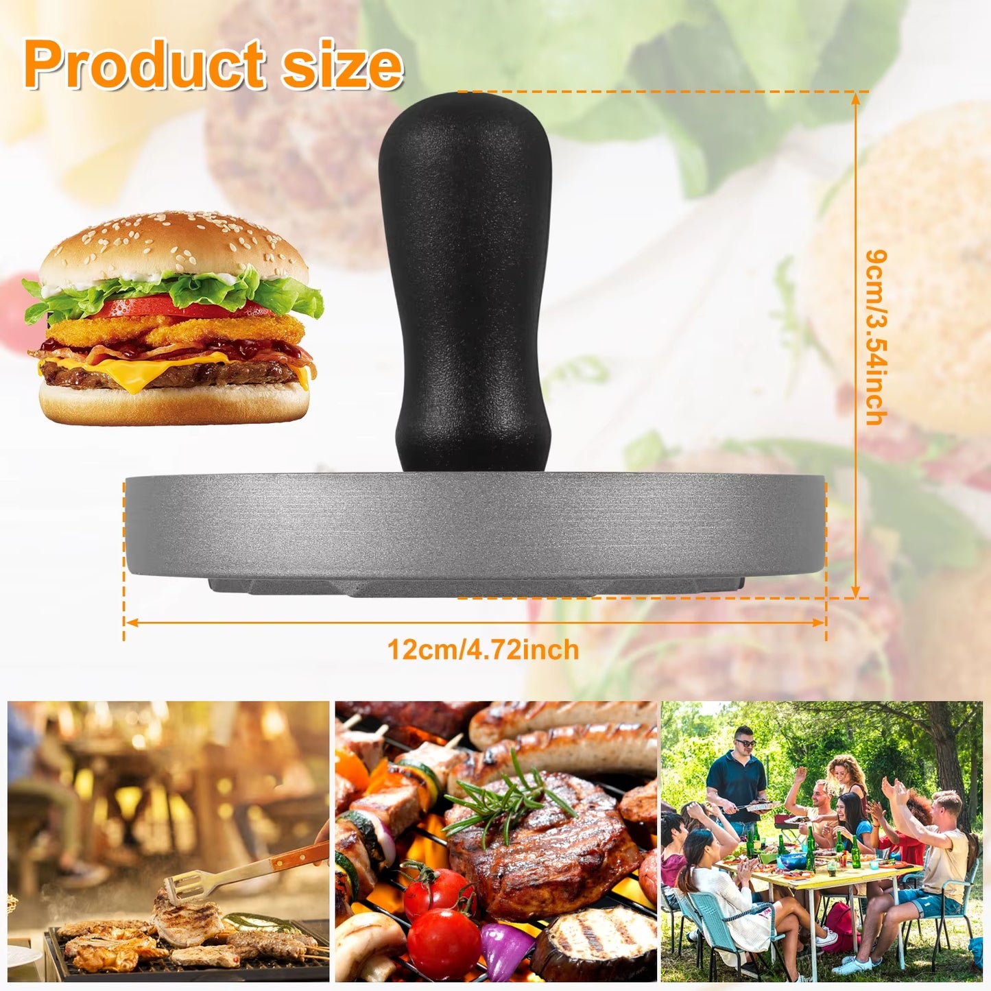 Prensa Molde Para Hamburguesas 113 Cm