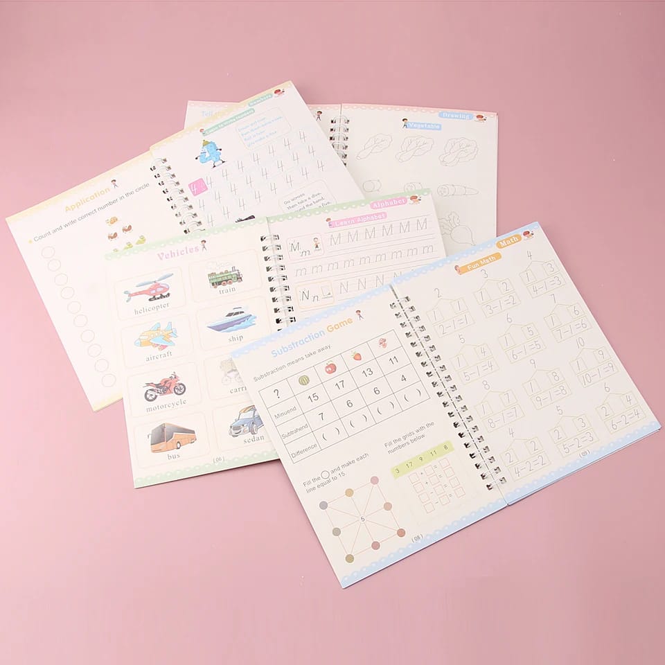 Set 4 Libro De Aprendizaje Trazos 3d