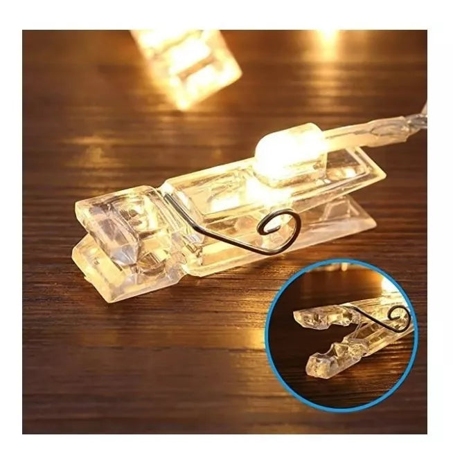 Guirnalda Led Clips 10pzs Porta Foto 80