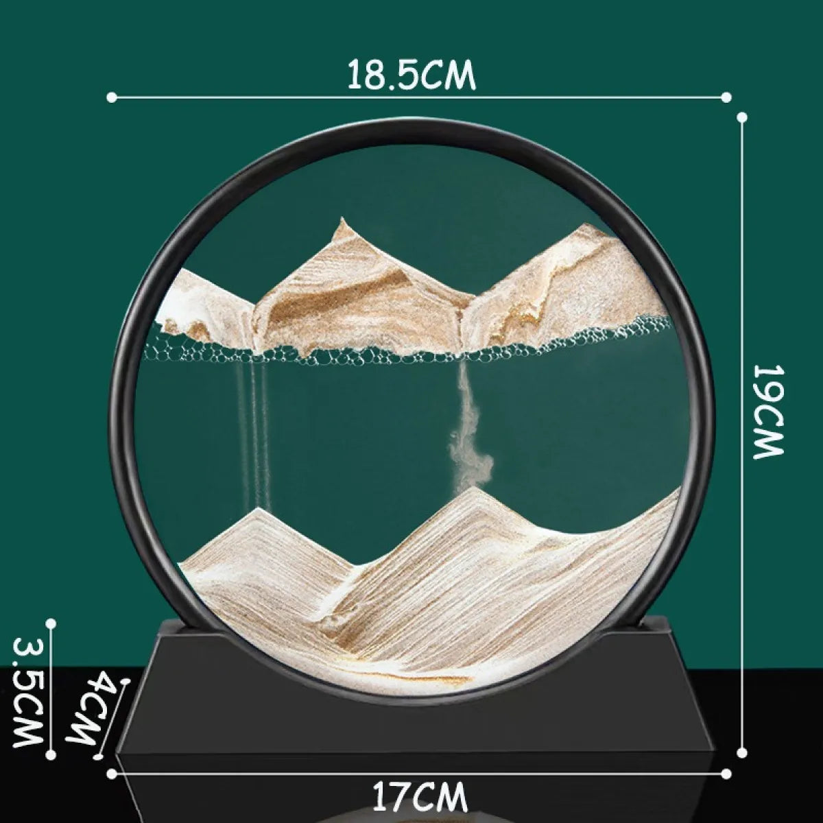 Adorno tipo reloj de arena forma montaña
